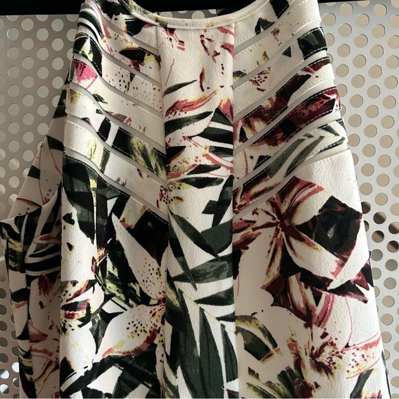 Spenser Jeremy Halter Midi Dress Size Large Tropical Floral Print GUC - Picture 3 of 10